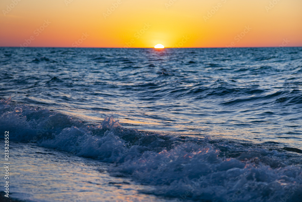 Beautiful sea at sunset