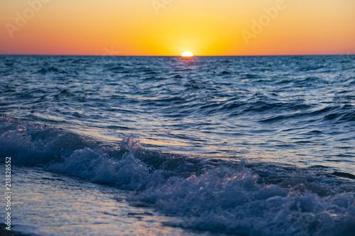 Beautiful sea at sunset