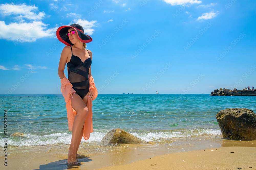 Young woman on a beach