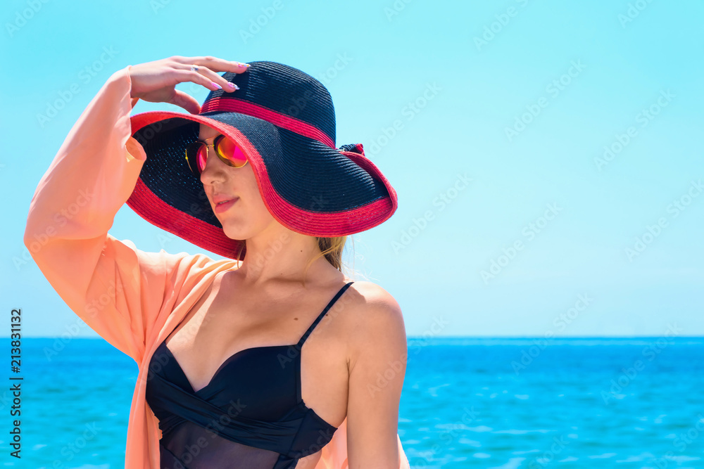Young woman on a beach