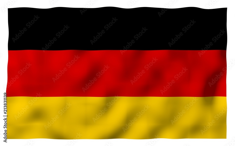 Flag of Germany. Wide format 3D illustration. State symbol of the Federal Republic of Germany. 3D rendering Flag of Germany. Wide format 3D illustration. State symbol of the Federal Republic of Germany. 3D rendering