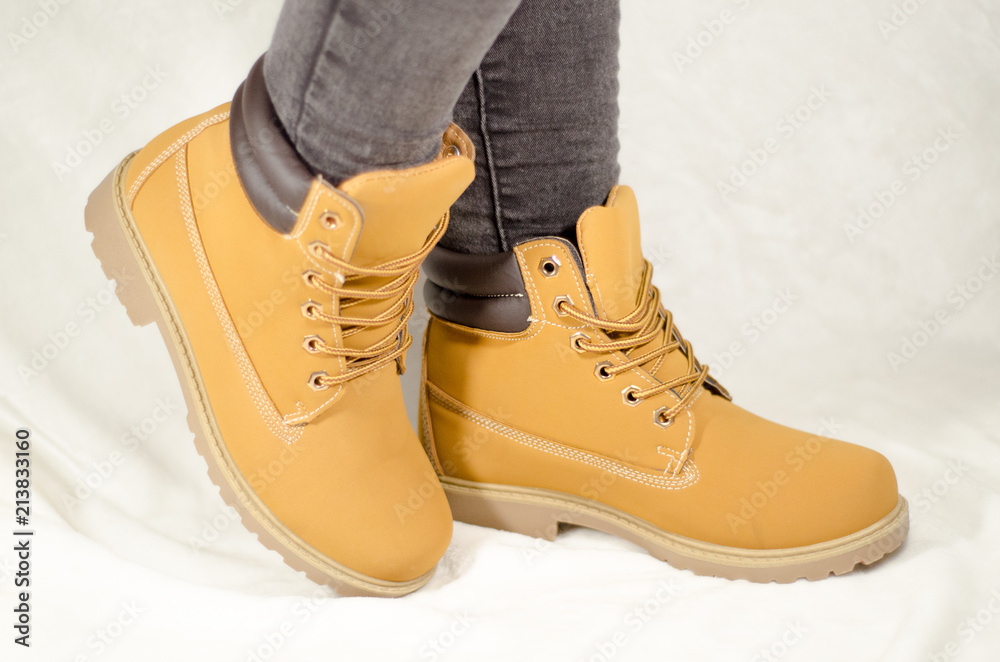 Yellow woman boots