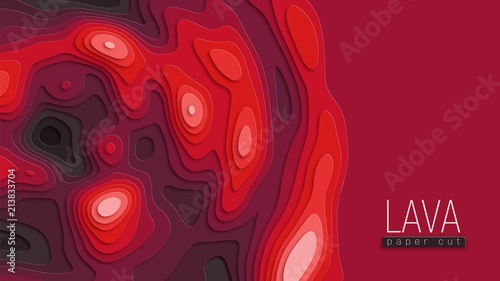Lava paper cut background