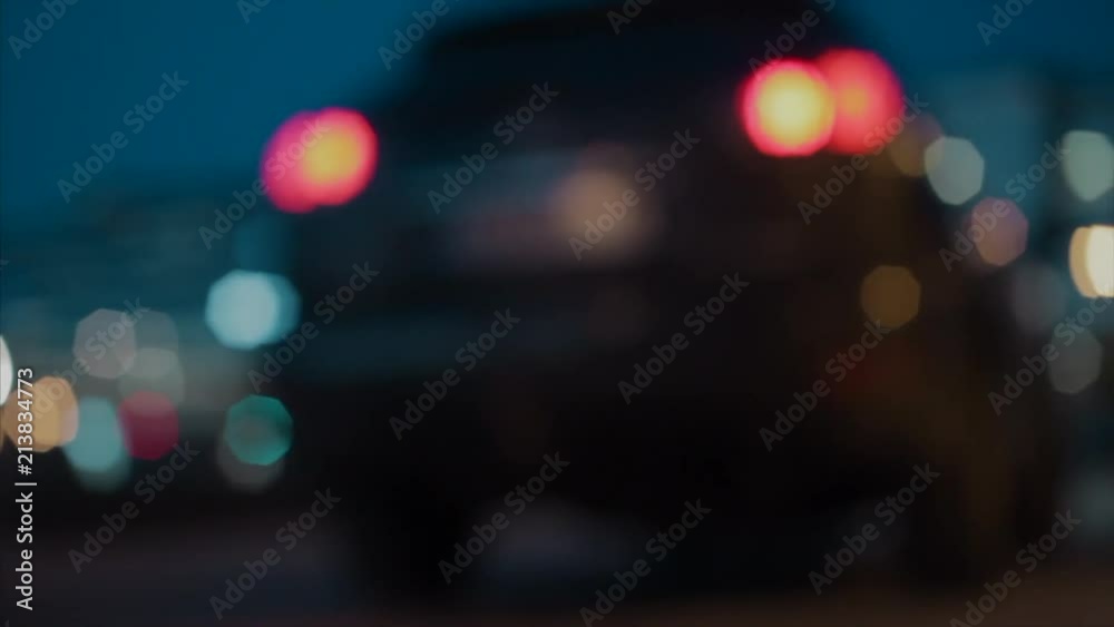 Car Lights Streets Buildings Night City Car Lights Streets Buildings Night City