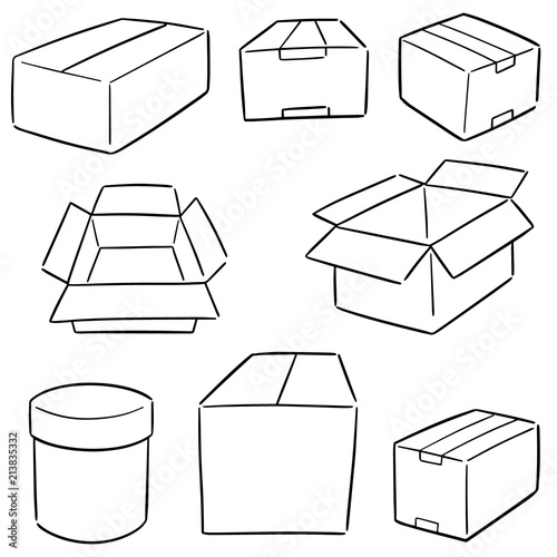 vector set of box