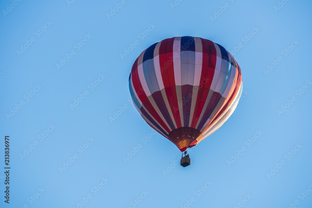Colorful hot air balloon floating in the sky Colorful hot air balloon floating in the sky