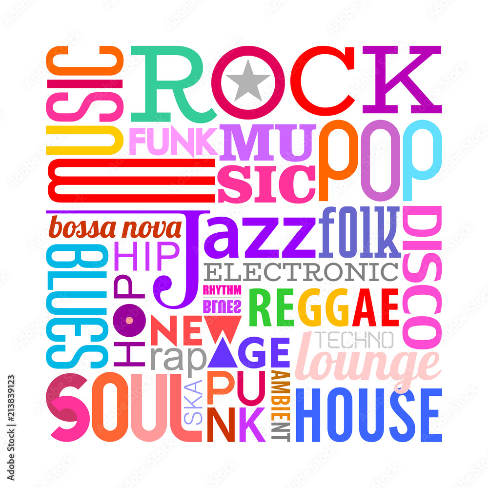 Music Styles text design Music Styles text design