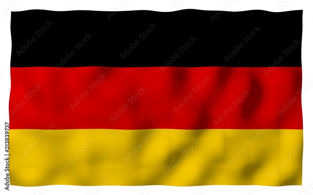 Flag of Germany. Wide format 3D illustration. State symbol of the Federal Republic of Germany. 3D rendering Flag of Germany. Wide format 3D illustration. State symbol of the Federal Republic of Germany. 3D rendering