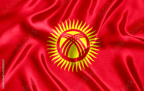 Φωτογραφία Flag of Kyrgyzstan silk