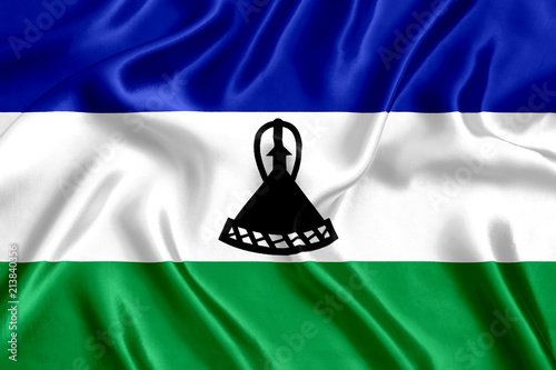 Obraz na płótnie Flag of Lesotho Silk