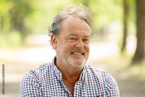 funny looking old man having a good time