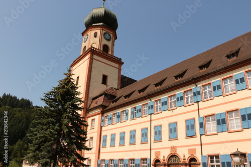 Kirchturm der Klosterkirche von Kloster St. Trudpert im Schwarzwald photo