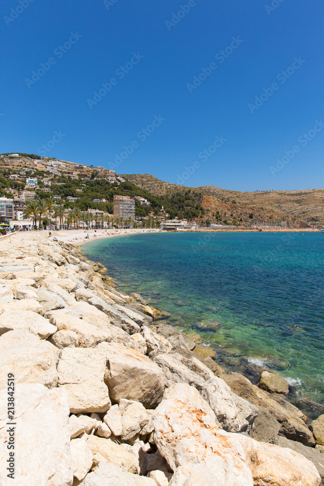 Jávea Spain beautiful Spanish town with Platja de la Grava beach located south-east of Denia also known as Xabia