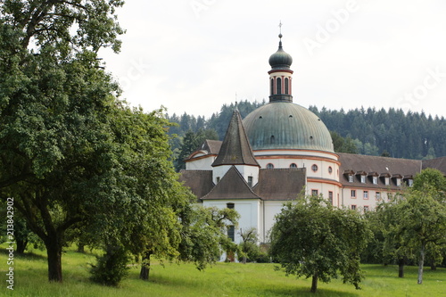 Kloster St. Trudpert mit der Trudpertskapelle im Vordergrund im Münstertal im Schwarzwald photo