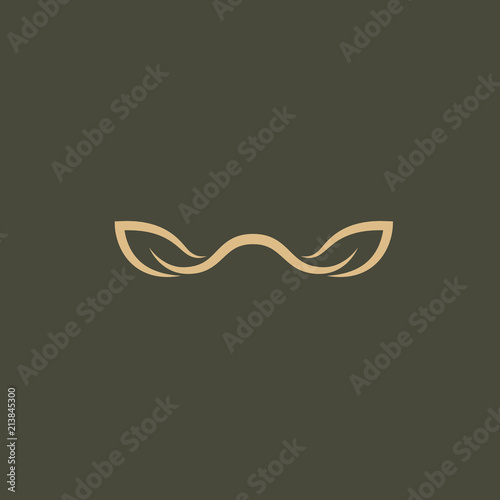 Abstract green leaf logo vector design. Environmental protection, ecology, healthy eating, Botanical Garden, park, forest, farm, agriculture vector sign.