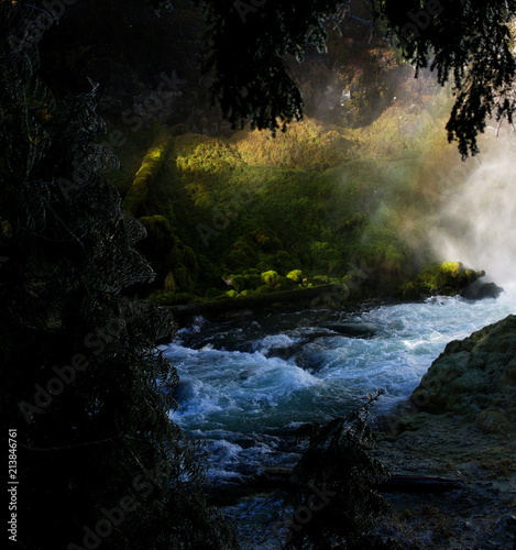 The rushing waters of the McKenzie River in Oregon’s Willamette National Forest on a sunny morning  © HDDA Photography 
