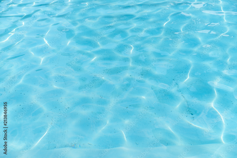 clear blue water in the pool