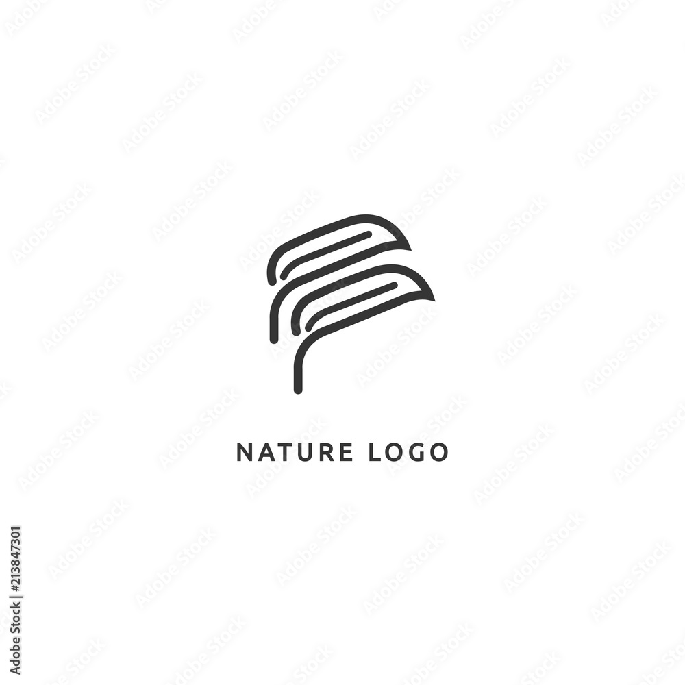 Abstract green leaf logo vector design. Environmental protection, ecology, healthy eating, Botanical Garden, park, forest, farm, agriculture vector sign. Abstract green leaf logo vector design. Environmental protection, ecology, healthy eating, Botanical Garden, park, forest, farm, agriculture vector sign.