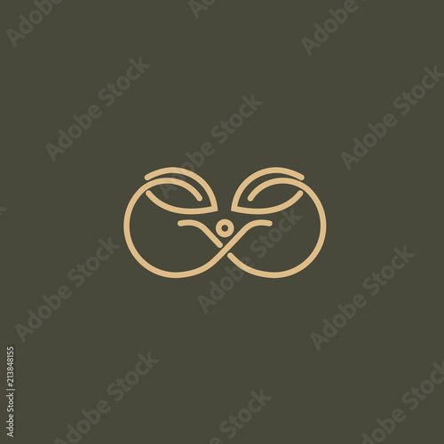 Logo concept of man and leaf. Environmental protection, camp, ecology, healthy eating, Botanical Garden, park, forest, farm, agriculture vector sign.