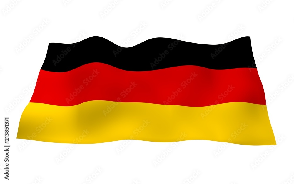 Flag of Germany. Wide format 3D illustration. State symbol of the Federal Republic of Germany. 3D rendering Flag of Germany. Wide format 3D illustration. State symbol of the Federal Republic of Germany. 3D rendering
