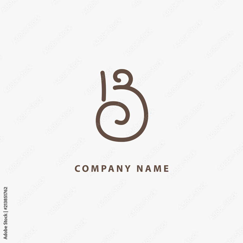 Fototapeta premium Monogram design elements, graceful template. Calligraphic elegant logo design.