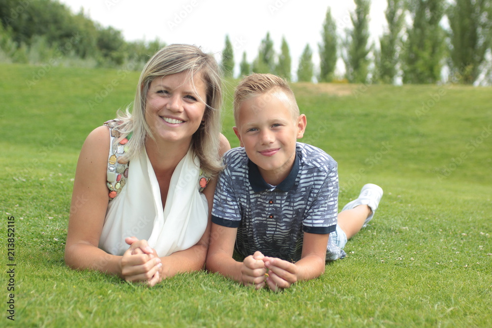 Fototapeta premium Mother and son