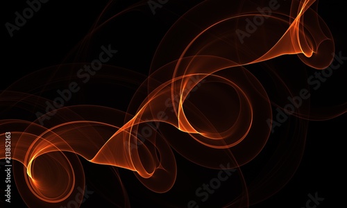 Beautiful abstract background with colorful smoky spirals.