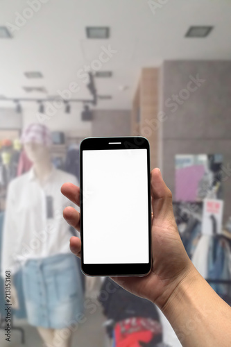 Blurred photo, Blurry image, .Clothes shop, background