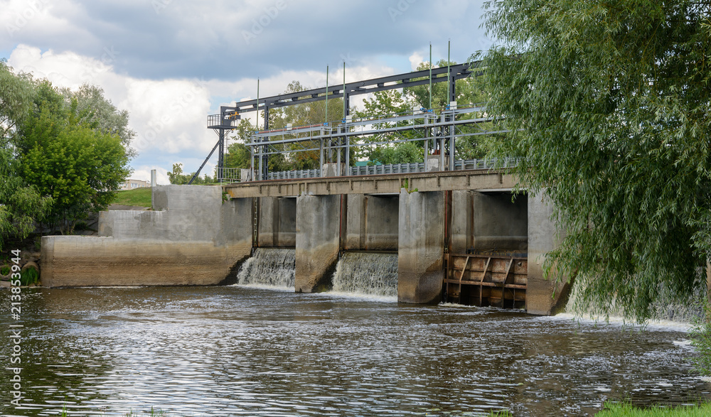 Main dam bridge in Dobrush. Belarus. Gomel region. Main dam bridge in Dobrush. Belarus. Gomel region.