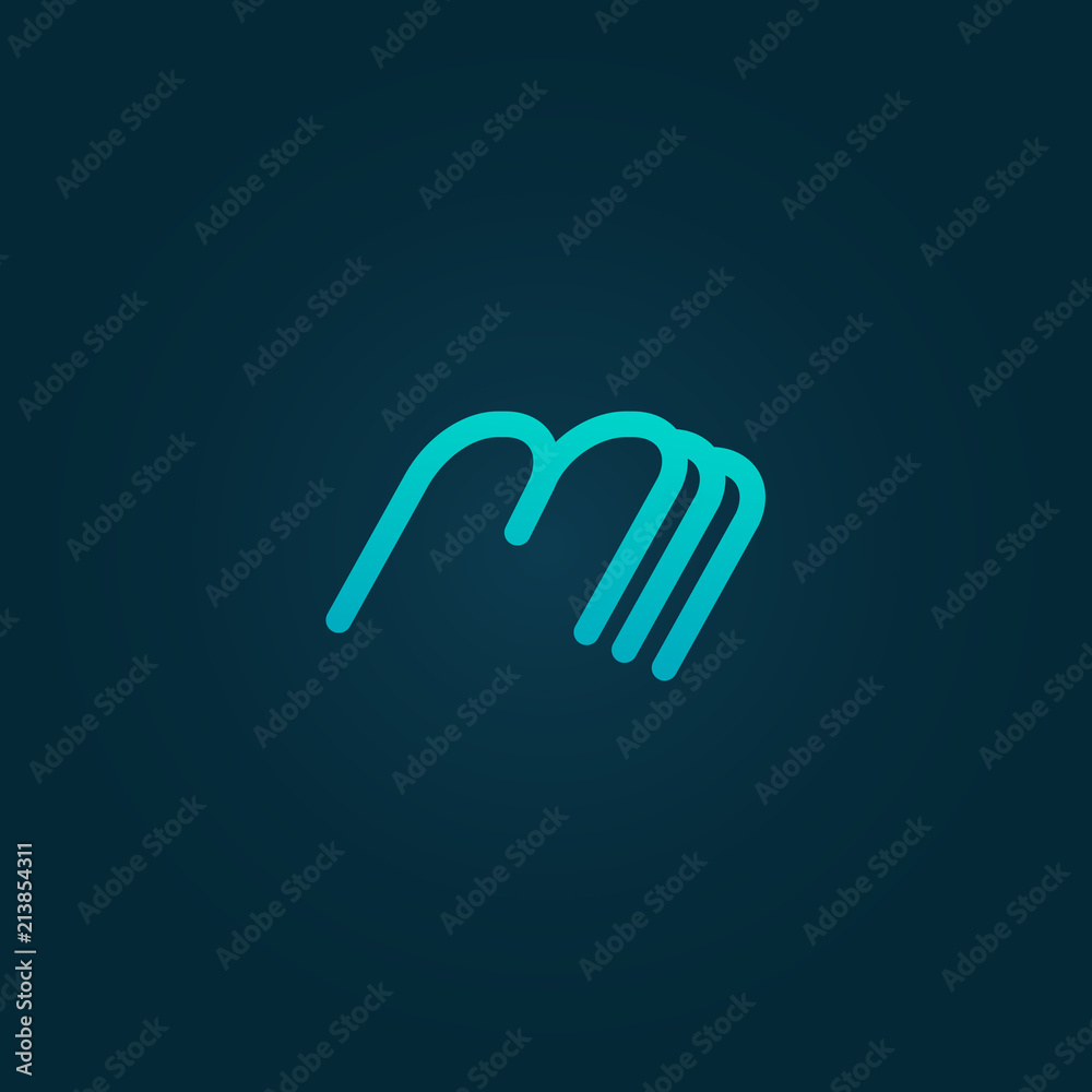 Monogram design elements, graceful template. Calligraphic elegant logo design. M logo. M line art monogram. Letter M on a dark background. Monogram design elements, graceful template. Calligraphic elegant logo design. M logo. M line art monogram. Letter M on a dark background.