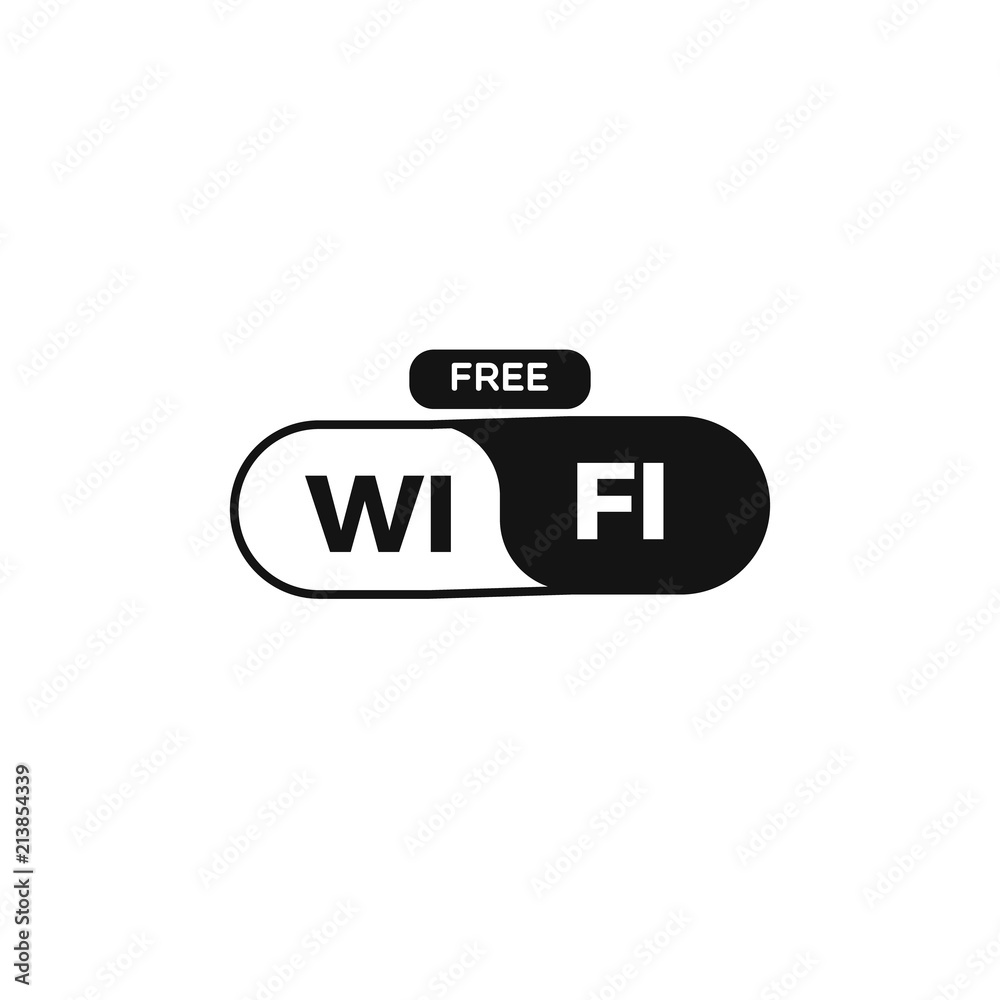 Fototapeta premium free wi fi zone vector sign