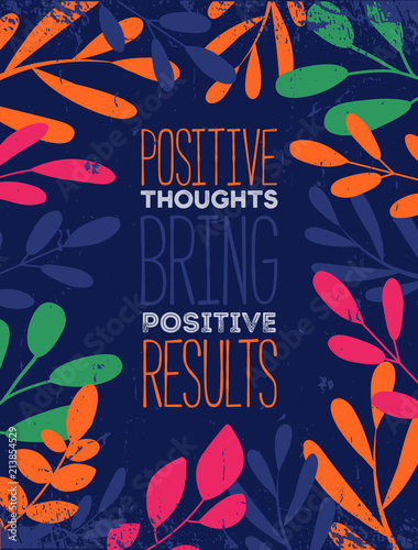 Think Positive Quote Typographic Background Design