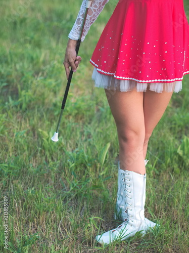 Teen Majorette Girl Outdoors