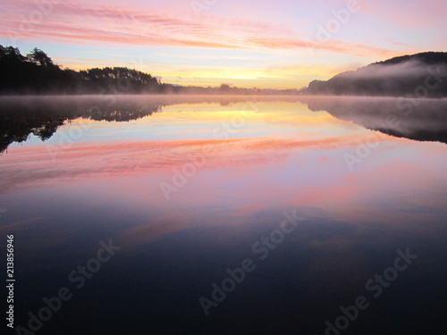 Sunrise over the lake