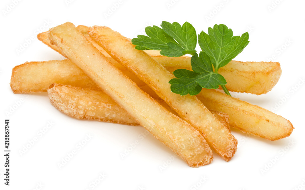 French Fried Potatoes isolated on white background French Fried Potatoes isolated on white background