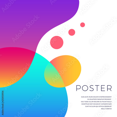Colorful abstract vector shapes poster design
