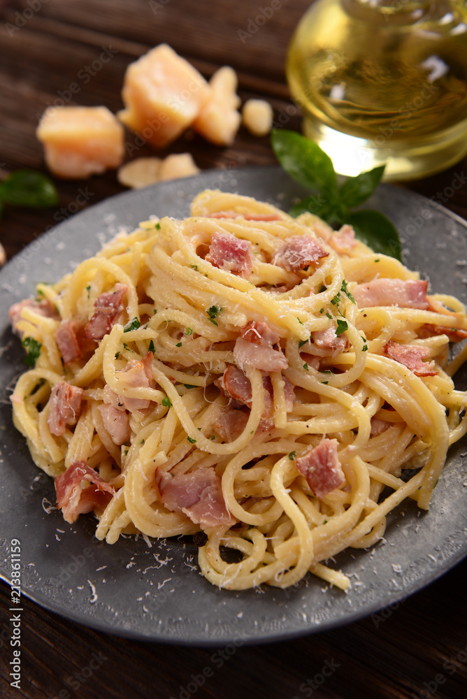 Delicious carbonara pasta