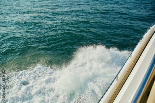 Luxury Yacht Cruising the Ocean in Newport, Rhode Island.