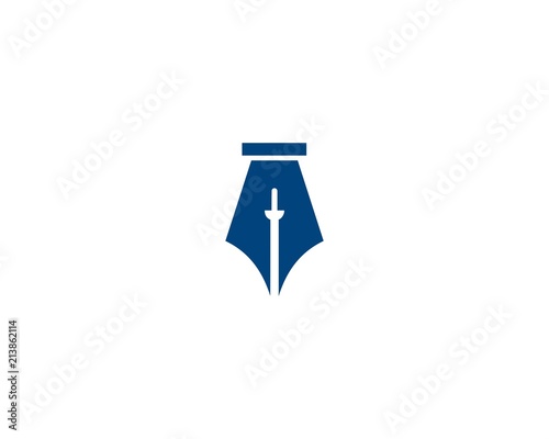 Sword pen lawyer logo