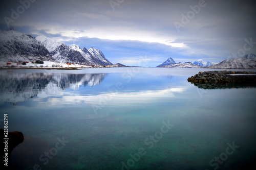 North Norway, fjord, fiord, winter, mounteains, 