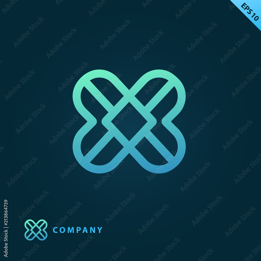 Vector abstract curve logo design. Modern minimalistic pattern frame. Premium design vector element. Vector abstract curve logo design. Modern minimalistic pattern frame. Premium design vector element.
