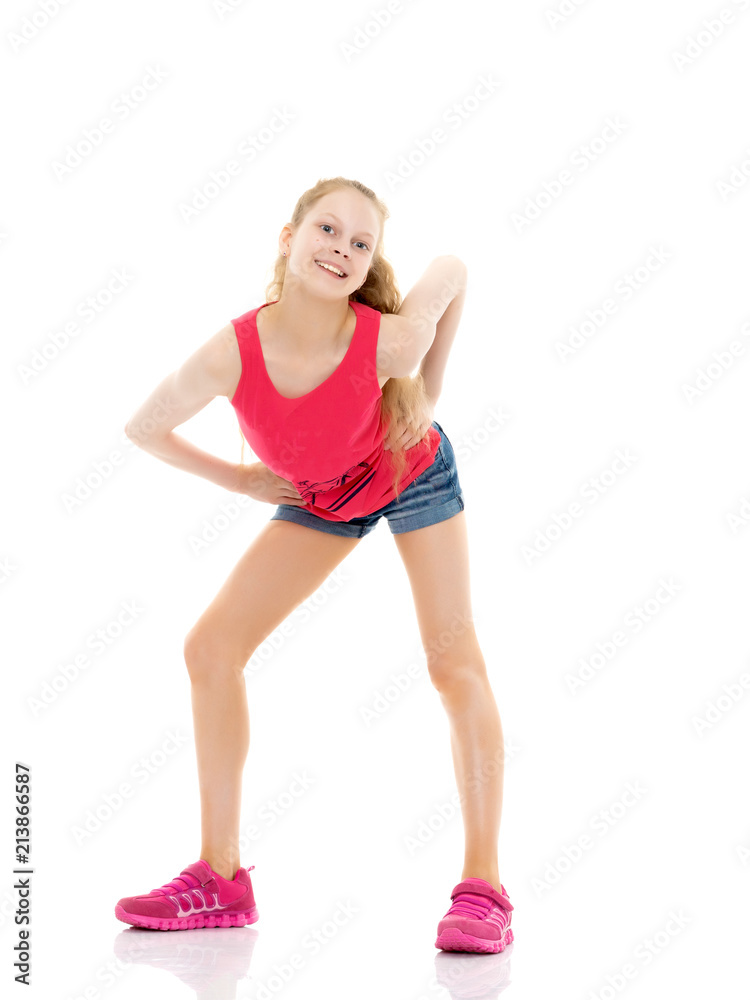 The gymnast prepares to perform the exercise. The gymnast prepares to perform the exercise.
