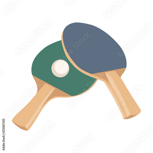 table tennis rackets  vector illustration flat style