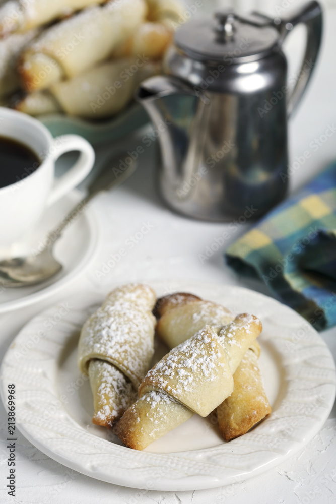 Rugelach with chocolate filling Rugelach with chocolate filling