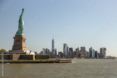 sky line new york statua della libertà liberty statue