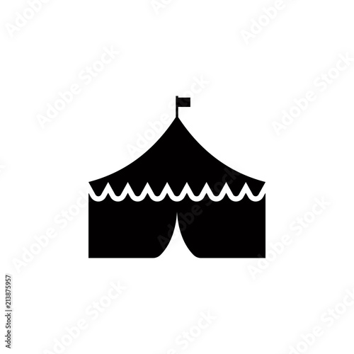 circus tent glyph style icon. Element of circus icon for mobile concept and web apps. Glyph style circus tent icon can be used for web and mobile