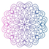 colorful gradient mandala pattern for logo design  coloring books