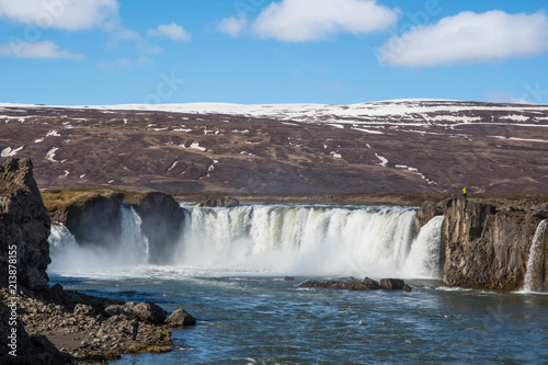 the Godafoss waterfall in Iceland