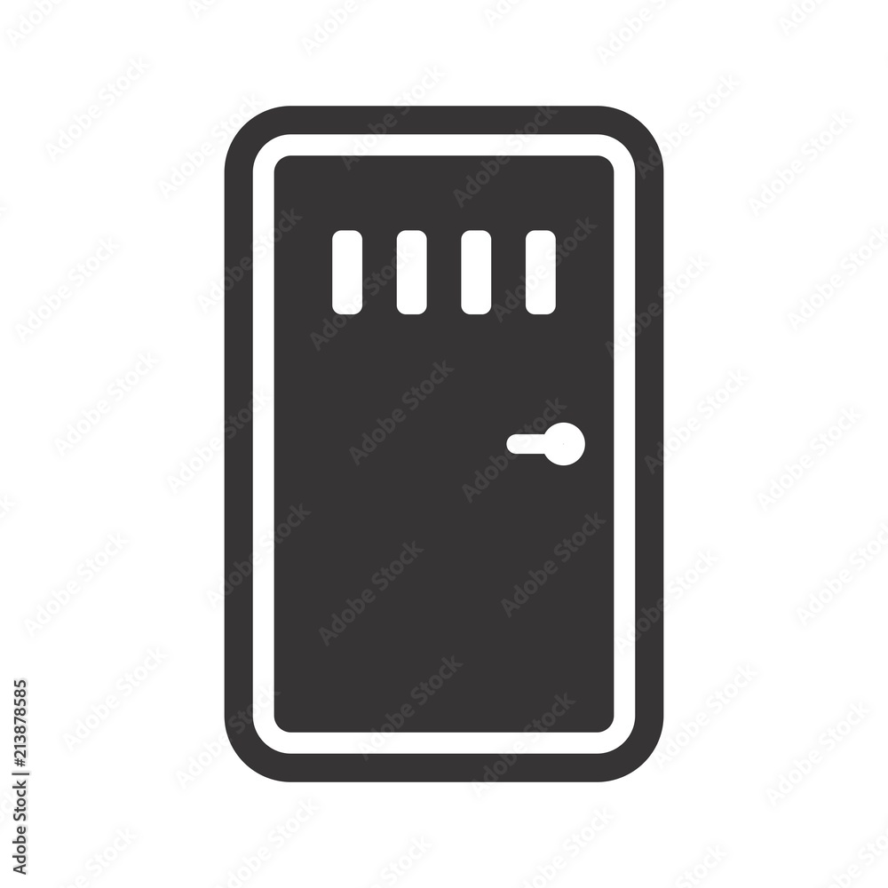 Door logo. Home icon. Open and lock vector eps 08. Door logo. Home icon. Open and lock vector eps 08.