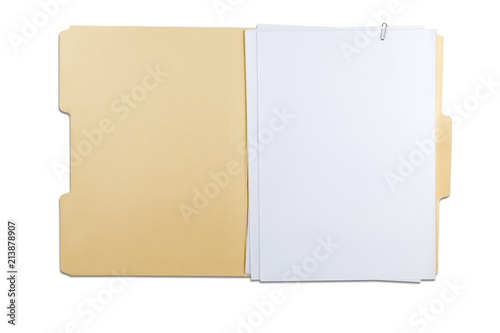 File Folder with Blank Pages photo